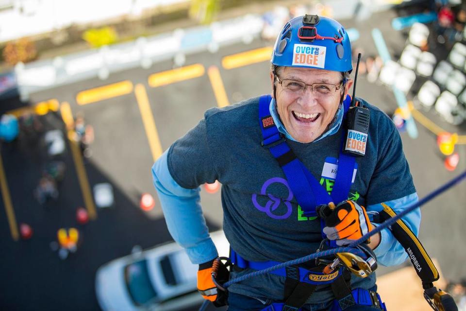 Over the Edge, a Canadian company that has organized more than 1,000 urban rappelling fundraisers, will provide the gear and expertise for Saturday’s event.