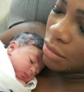 <p>Serena Williams welcomed her first child with husband Alexis Ohanian, baby daughter Alexis Olympia, on September 1, 2016.</p>