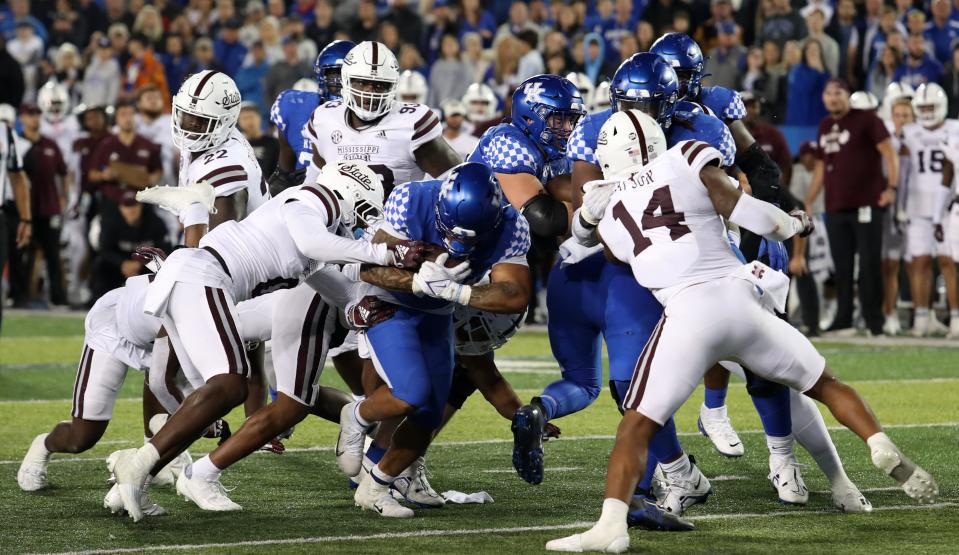 Kentucky’s Chris Rodriguez Jr. runs for touchdown against Mississippi State.Oct. 15, 2022