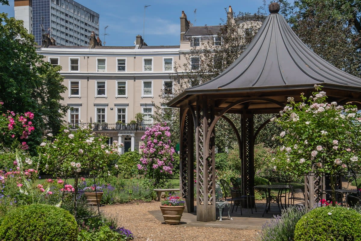 Royal Crescent Gardens, the award-winning private garden square in Notting Hill, opens to visitors in June for London Open Gardens  (Stephanie Stephenson)