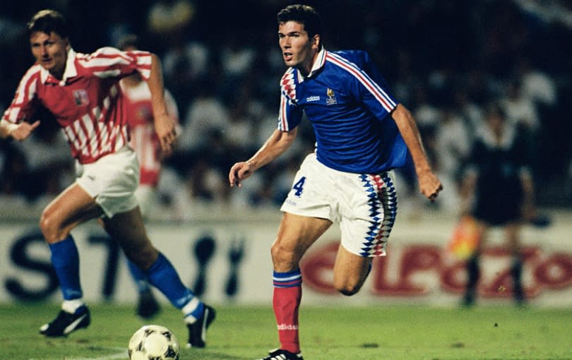 <p> If you ever want to discuss the greatest possible contrast between someone&#x2019;s first and last appearance for a club, Zinedine Zidane&#x2019;s France career is probably where that starts and ends.&#xA0; </p> <p> 18 years before he&#x2019;d head down the tunnel at the World Cup final with sorrow in his heart and Marco Materazzi&#x2019;s necklace imprinted on his forehead, Zizou arrived off the bench with his country 2-0 down to the Czechs. Immediately looking like someone&#x2019;s much older brother deciding to bully a game in the playground, he weaved his way through 3 players before burying an unstoppable 30-yarder with five minutes to go. No two minutes later, he leapt a clear foot and a half above everyone else in the box to score header you&#x2019;d struggle to replicate with a step ladder. </p>