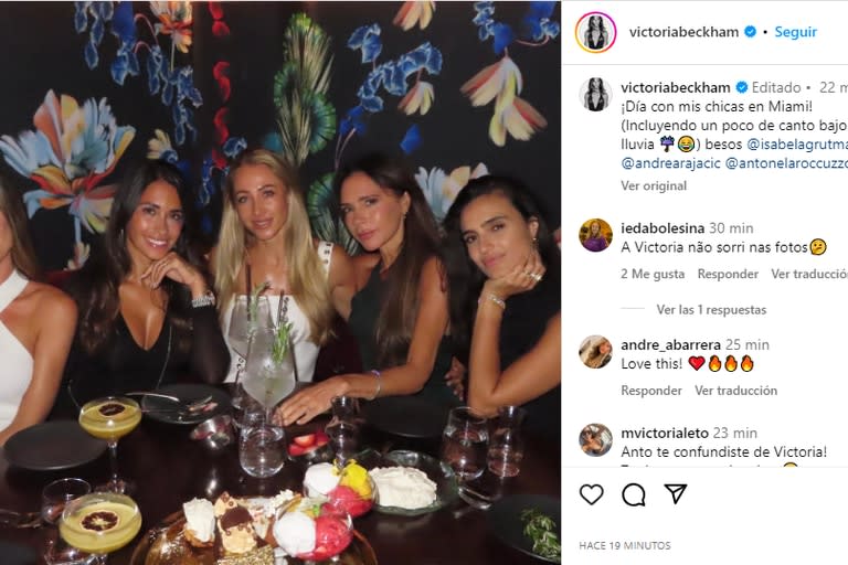 Anto Roccuzzo y Victoria Beckham compartieron una salida de chicas (Foto: Instagram @victoriabeckham)