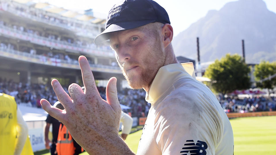 Ben Stokes, pictured here celebrating after guiding England to victory against South Africa.