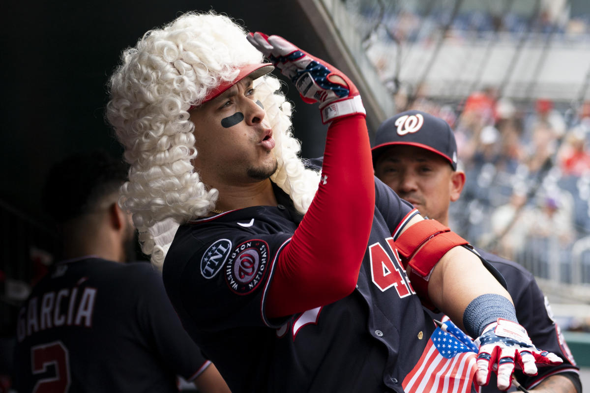 Joey Meneses homers, drives in 3 runs as the Nationals rally past the  Brewers 5-3 - ABC News