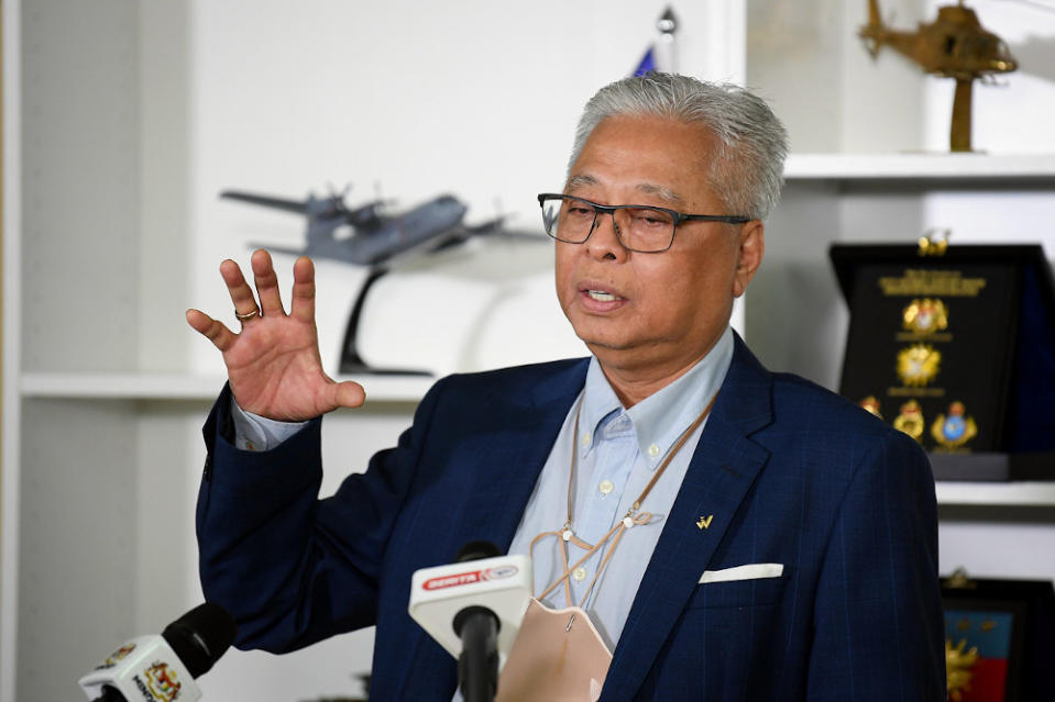 Senior Minister (Security Cluster) Datuk Seri Ismail Sabri Yaakob during a media conference on the development of movement control order (MCO) in Kuala Lumpur, January 19, 2021. — Bernama pic