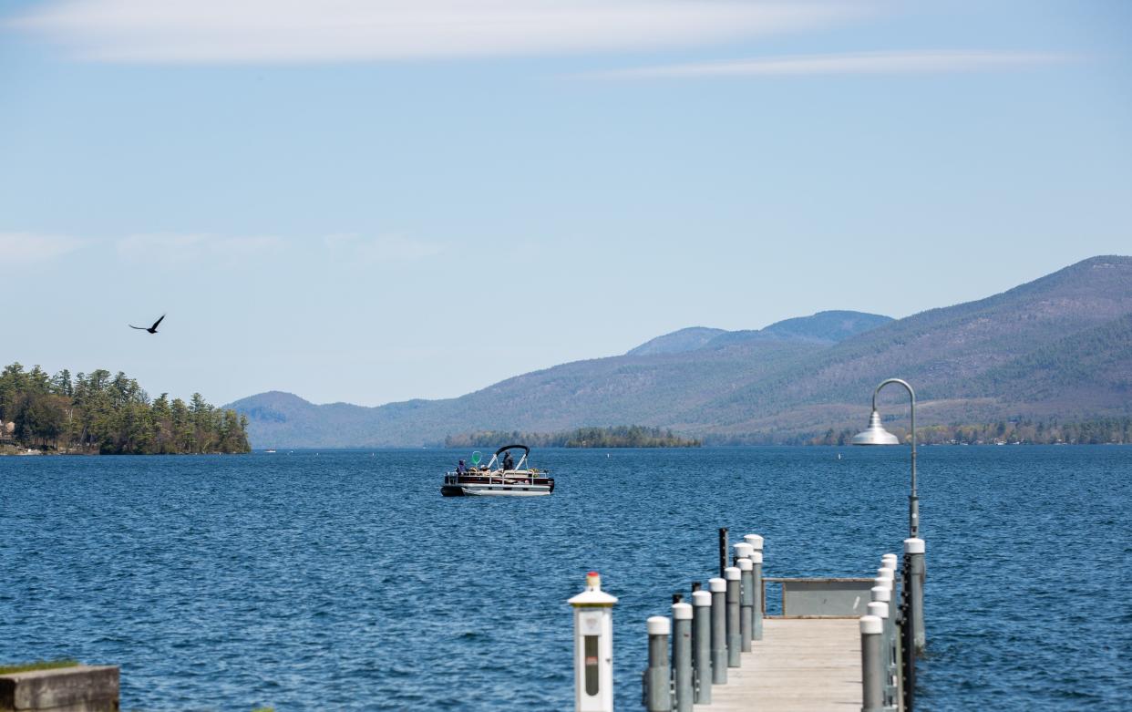 Boaters enjoy clear skies on Thursday, May 14, 2020, on Lake George.