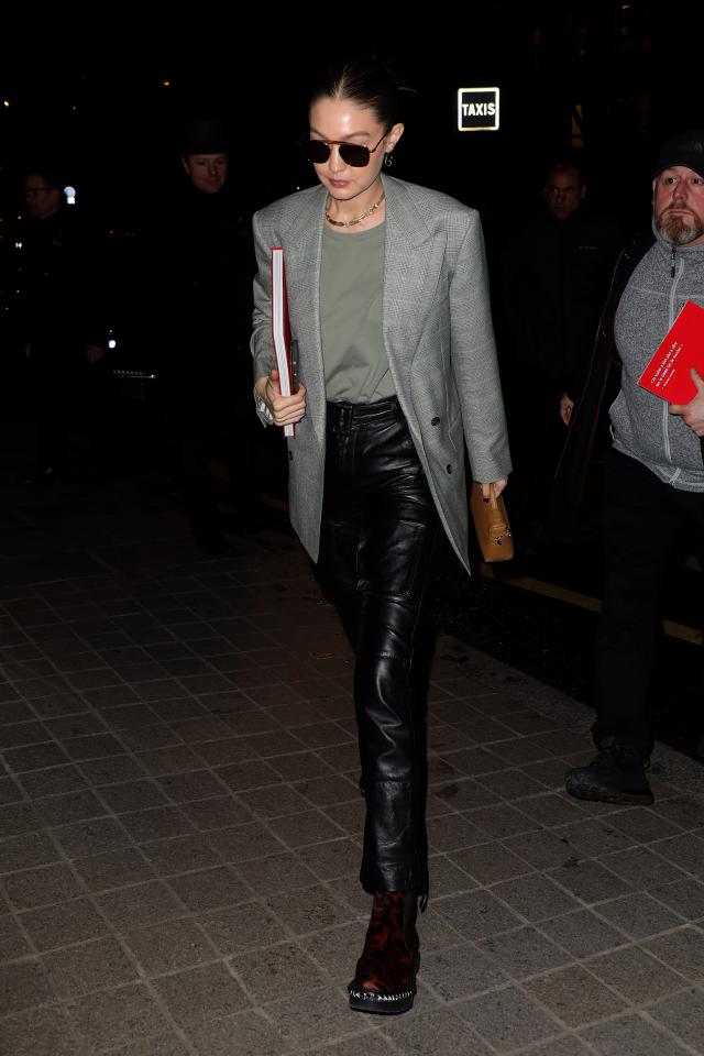 January 12, 2021 - Gigi Hadid Wears Louis Vuitton Galaxy Pants In