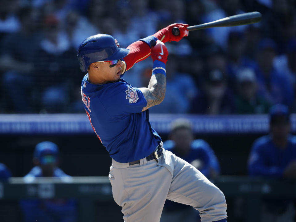 Javier Baez is on fire and a weekend fantasy wrap (AP Photo).