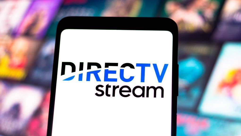  DirecTV Stream logo on cellphone screen. 