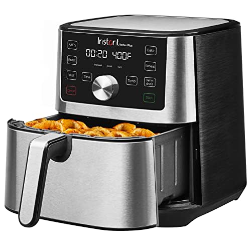 Instant Vortex Plus 6QT XL Air Fryer, 6-in-1, Broils, Dehydrates, Crisps, Roasts, Reheats, Bake…