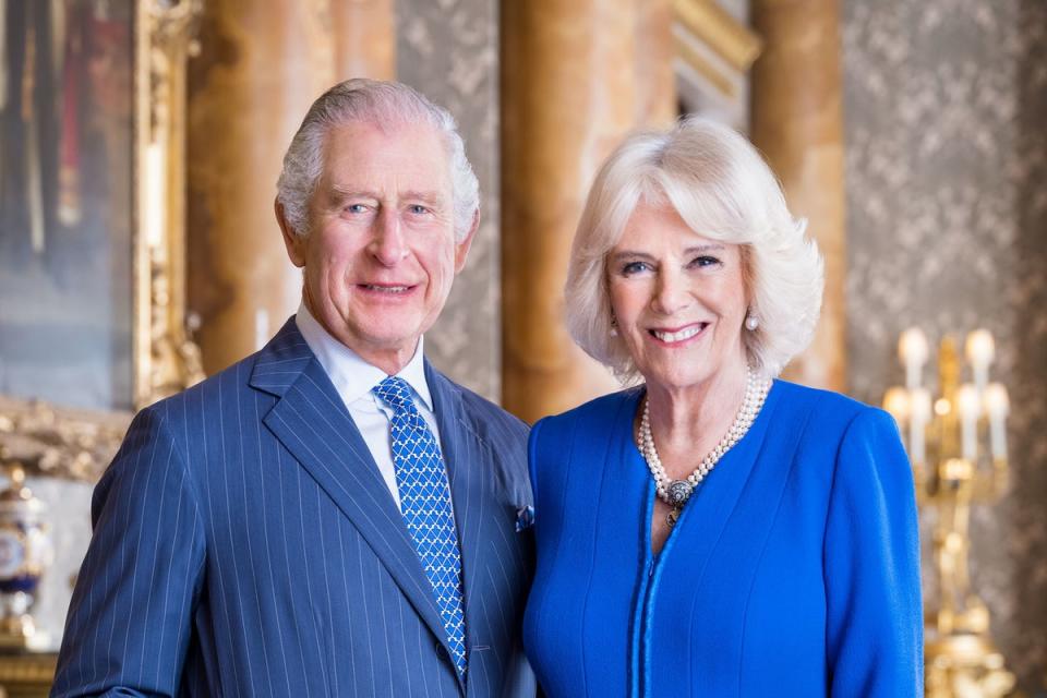 A new portrait of the King and Queen has been released  for the  coronation (Hugo Burnand)