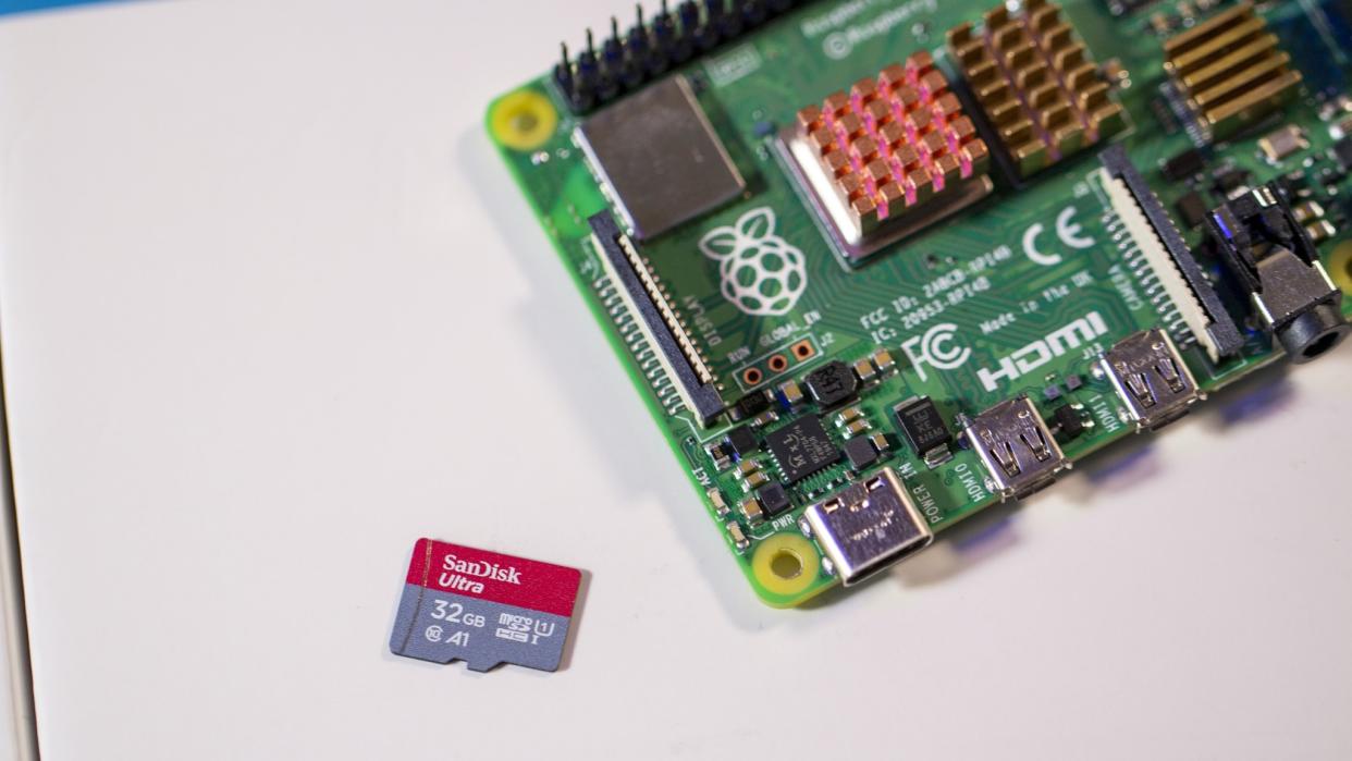  Raspberry Pi with MicroSD card slot. 