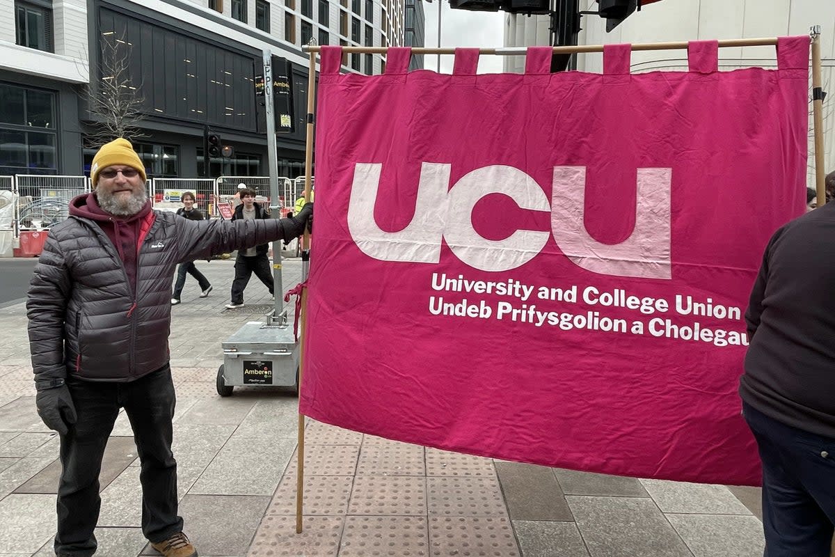 Up to 70,000 members of the UCU are taking strike action in a long-running dispute over pay, working conditions and pensions (PA Wire)