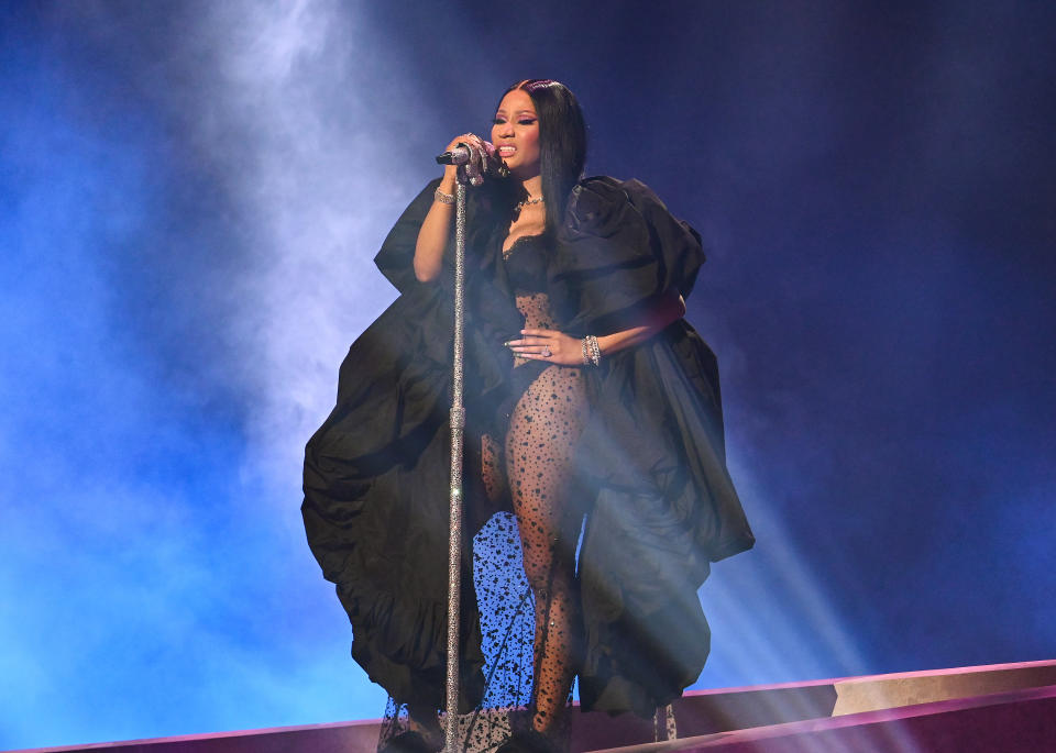 Nicki Minaj performs onstage at the 2023 MTV Video Music Awards