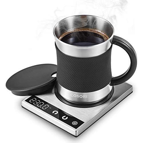 1) Cosori Coffee Mug Warmer and Mug Set