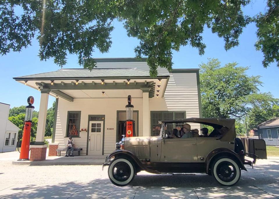 Shawnee Town 1929 features an old gas station, jail and other exhibits.