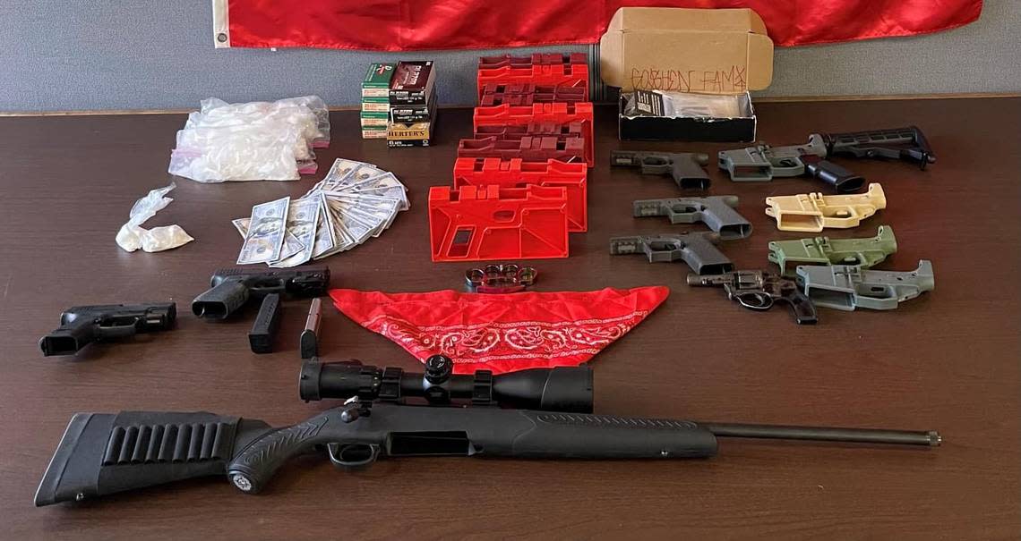 Examples of the items seized in a illegal untraceable gun manufacturing operation discovered by the Tulare County Sheriff’s Office. The seizures were part of multiple warrants served by at least 17 law enforcement agencies in the county as part of “Operation Nightmare,” in the wake of the shooting in Goshen that left six people dead, including a baby.