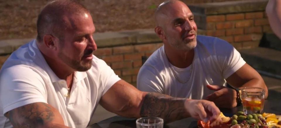 Frank Catania and Joey Gorga on the April 25, 2023 episode of "The Real Housewives of New Jersey."