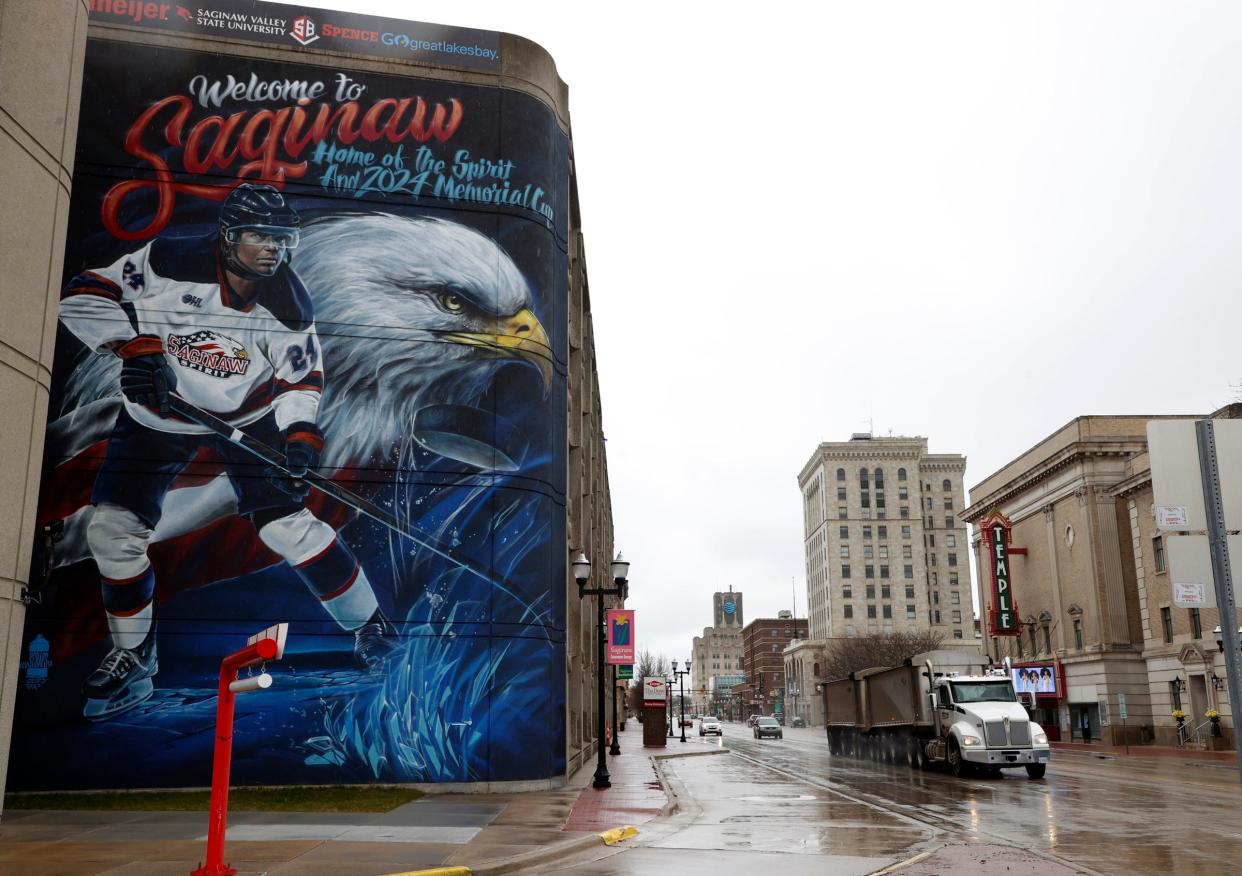 A mural in downtown Saginaw on Thursday, April 4, 2024.