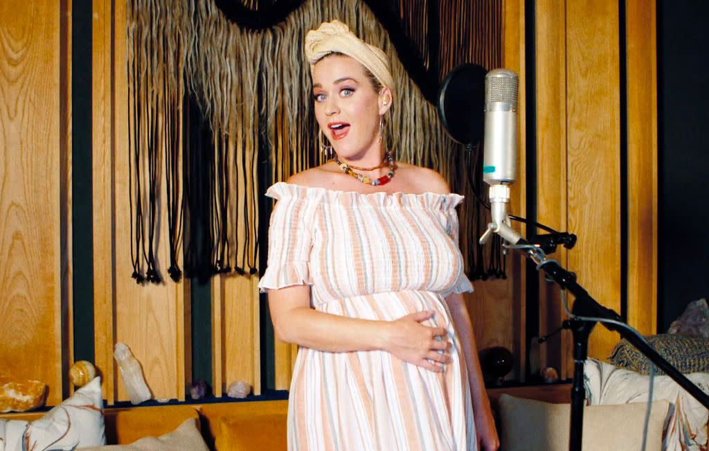 Katy Perry has revealed she wants her daughter to have a role in the naming process, pictured here May 2020. (Getty Images)