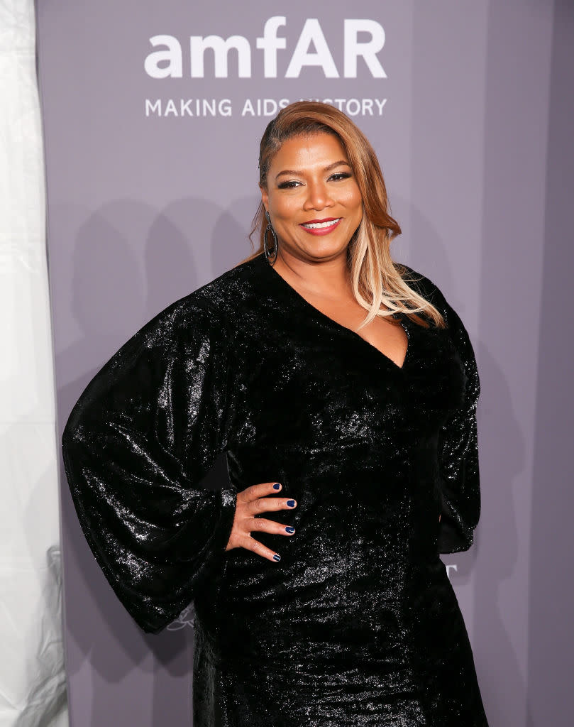 Queen Latifah at the 2018 amfAR Gala, where no biting was reported. (Photo: Bennett Raglin/Getty Images)