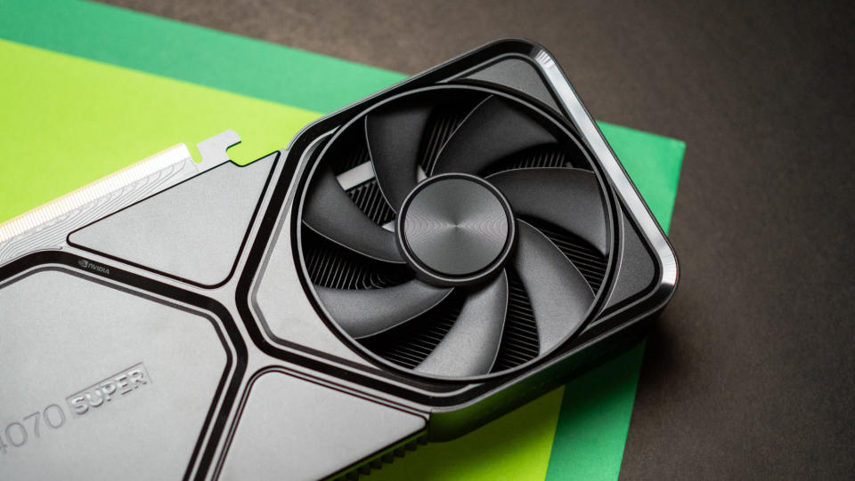 Exhaust fan of NVIDIA RTX 4070 Super Founders Edition