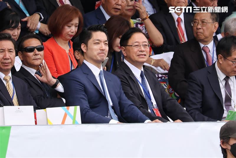 蔣萬安(左)、張善政(右)出席總統就職典禮。(圖/記者楊澍攝影)