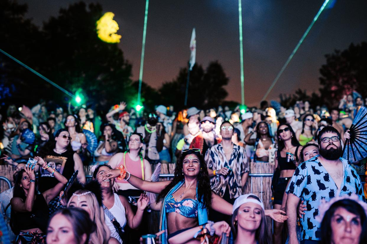 Attendees at Bicentennial State Park, Nashville, Tennessee, at Deep Tropics 2023