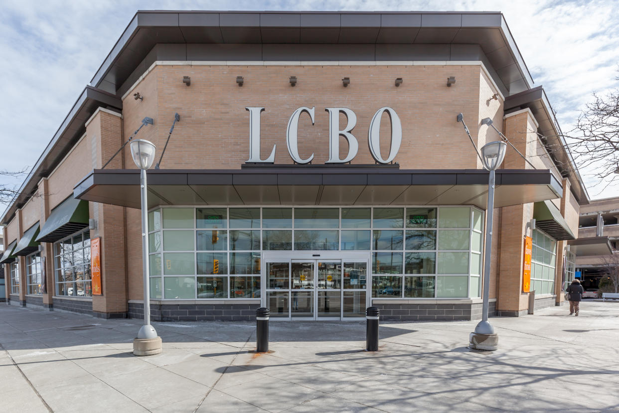 Toronto, Canada- March 02, 2018: LCBO store Shops at Don Mills in Toronto. The Liquor Control Board of Ontario (LCBO) is a Crown corporation that retails and distributes alcoholic beverages in Ontario