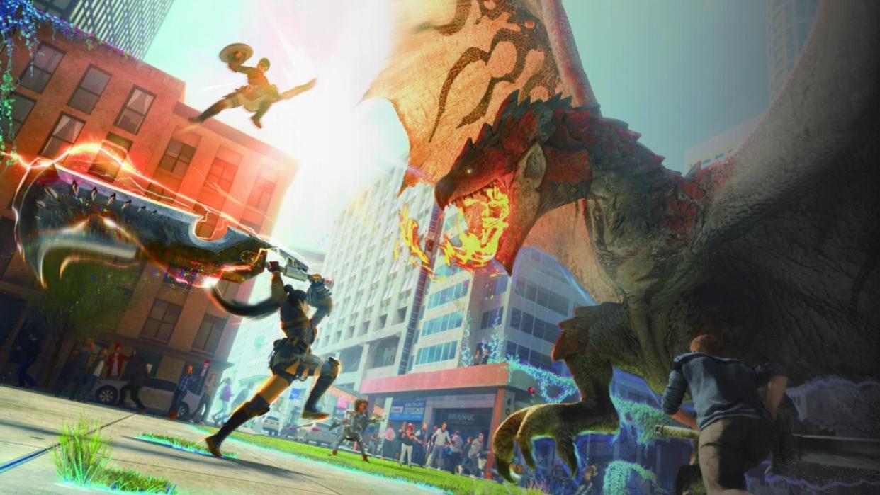 Monster Hunter NOW will be an augmented reality game that will allow players to hunt monsters, gather resources, and upgrade gear. The game's beta phase will begin on 25 April, with the full version set to release in September (Photo: Niantic, Capcom)