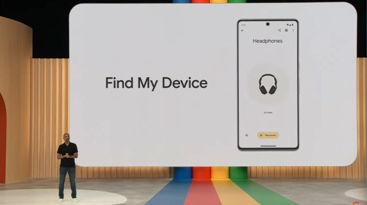  Find my device at Google IO 2023. 
