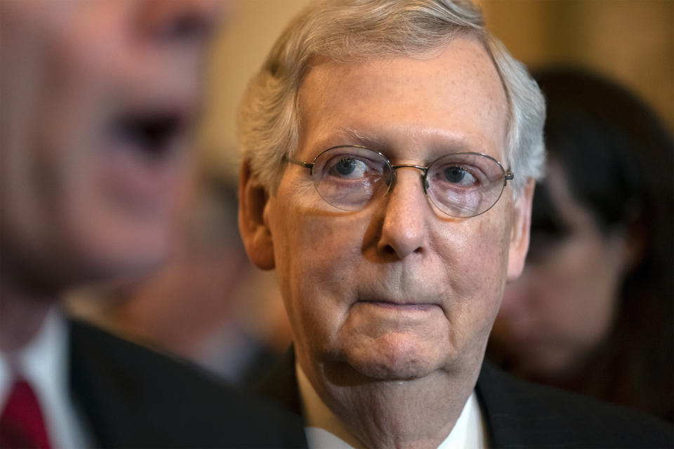 Senate Majority Leader Mitch McConnell (R-Ky.) has said his No. 1 priority is confirming Trump's lifetime federal judges, most of whom have records of being anti-LGBTQ, anti-abortion and anti-voting rights. (Photo: ASSOCIATED PRESS)