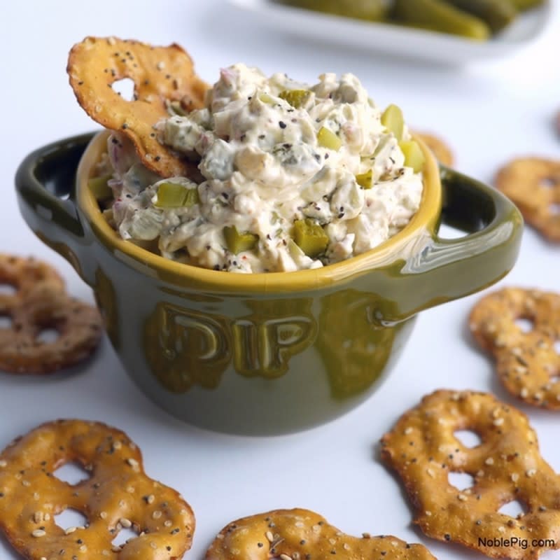 <p>Noble Pig</p><p><strong>Recipe: <a href="https://noblepig.com/2015/07/dill-pickle-dip/" rel="nofollow noopener" target="_blank" data-ylk="slk:Dill Pickle Dip;elm:context_link;itc:0;sec:content-canvas" class="link ">Dill Pickle Dip</a></strong></p>