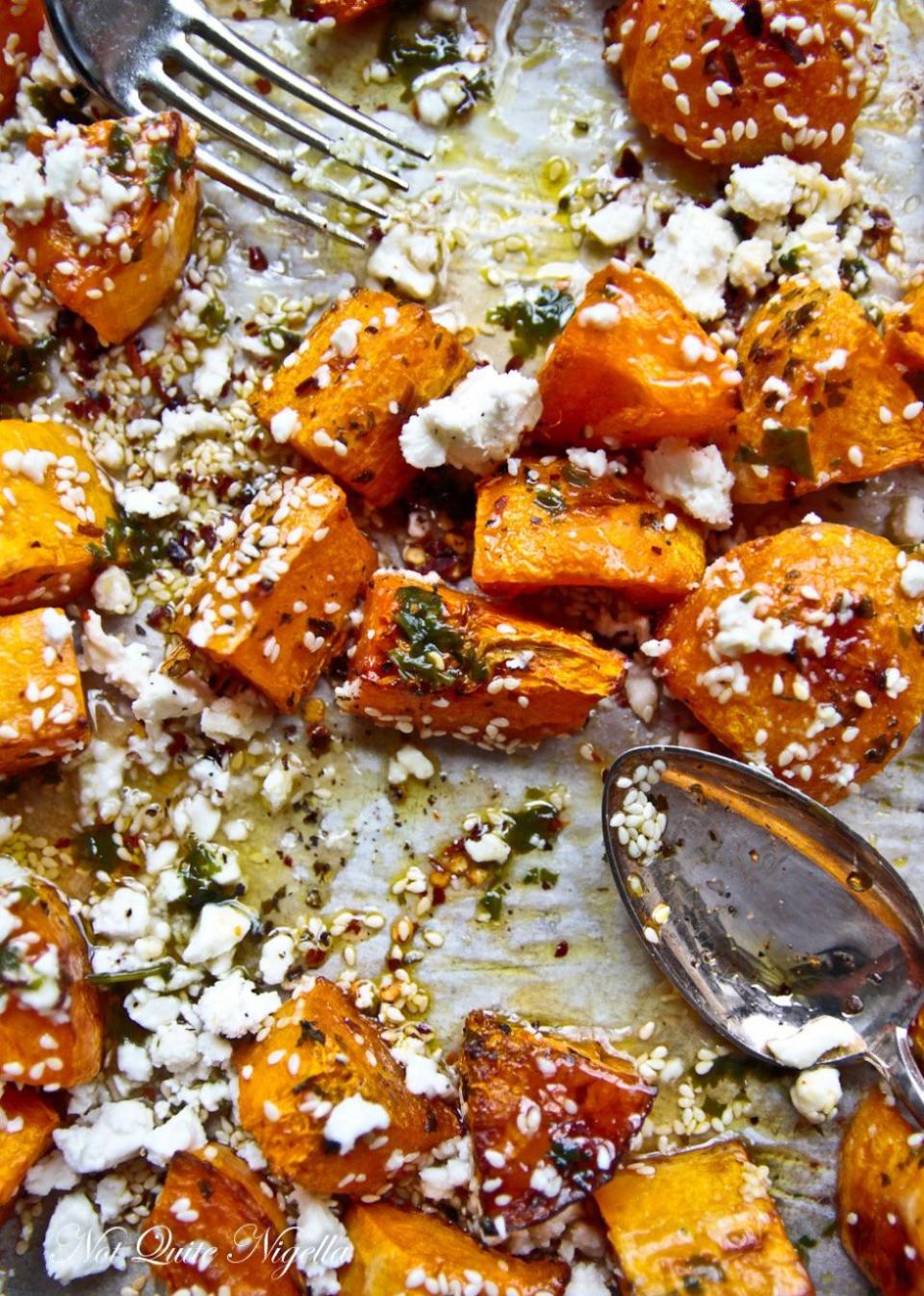 Roast Pumpkin with Feta and Honey