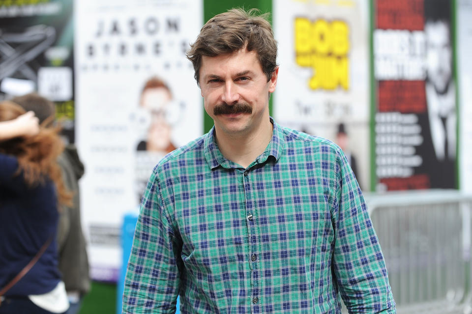 EDINBURGH, SCOTLAND - AUGUST 16:  Comedian Mike Wozniak poses for a portrait outside the Amnesty Secret Comedy Podcast during the Edinburgh Festival Fringe on August 16, 2013 in Edinburgh, Scotland. The podcast - which has a different lineup each day featuring comics such as Julian Clary and Al Murray - is recorded at the Underbelly at 1.20pm each day.  (Photo by Scott Campbell/Getty Images)