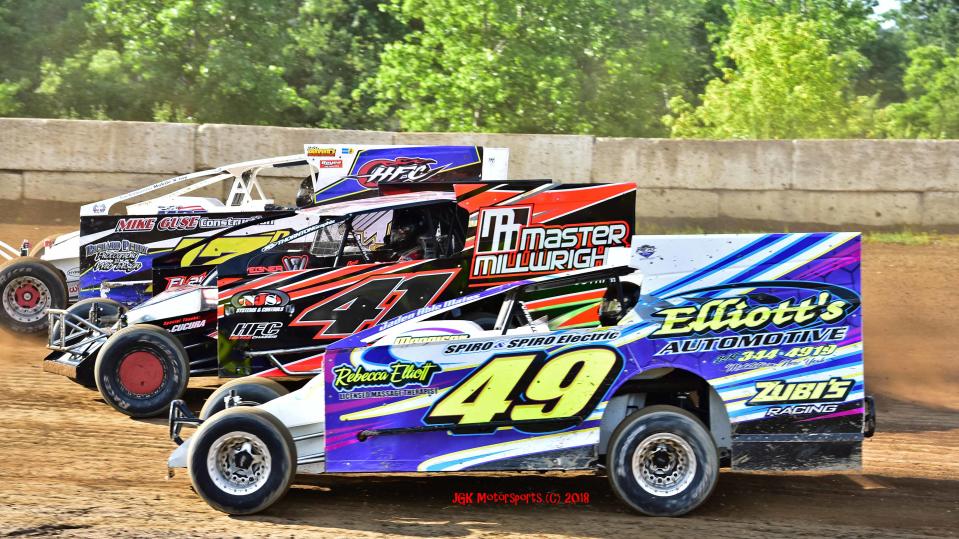 Past action from Five Mile Point Speedway. What’s next for the track is undetermined as the Kirkwood town board considers a proposal to rezone the property, paving the way for the construction of two industrial buildings.