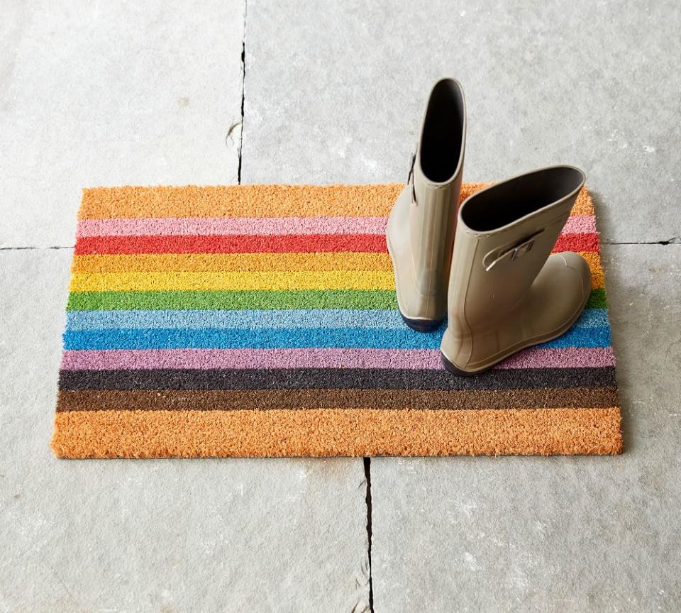 <p><a href="https://go.redirectingat.com?id=74968X1596630&url=https%3A%2F%2Fwww.potterybarn.com%2Fproducts%2Fpride-doormat%2F&sref=https%3A%2F%2Fwww.seventeen.com%2Flife%2Fg20195640%2Fgay-pride-clothing-lgtbq-friendly-companies%2F" rel="nofollow noopener" target="_blank" data-ylk="slk:Shop Now;elm:context_link;itc:0;sec:content-canvas" class="link ">Shop Now</a></p><p>Pride Doormat to Benefit The Trevor Project</p><p>$13.99</p><p>potterybarn.com</p>