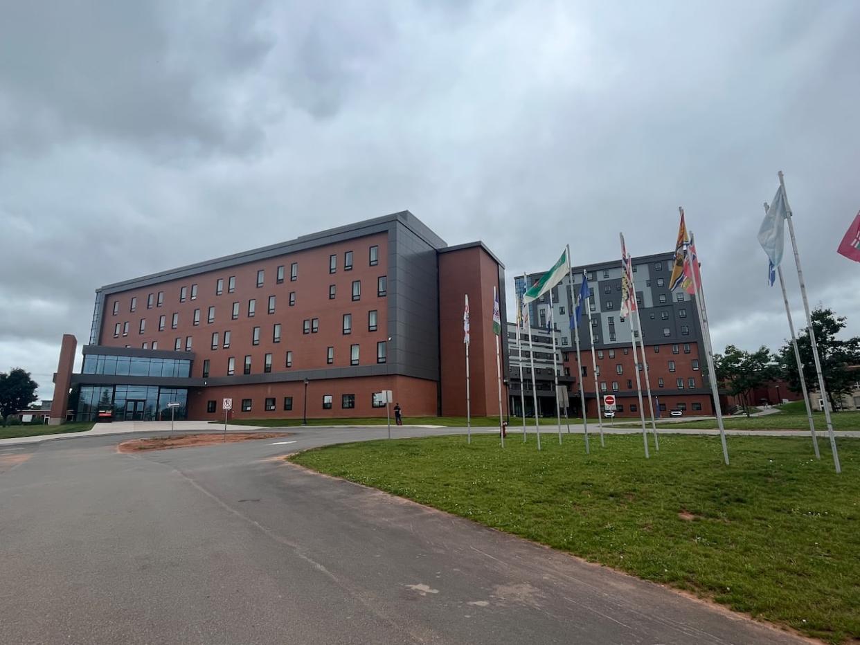 A UPEI student residence is seen in Charlottetown. The P.E.I. government is providing $75,000 to post-secondary school students on the Island to conduct a survey on student housing. (Nicola MacLeod/CBC - image credit)