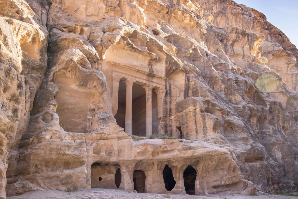 nabataean ruins at little petra jordan