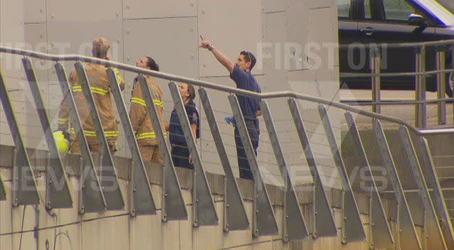 A man has been rescued after being stuck inside a ventilation shaft at Melbourne's Crown Casino. Source: 7 News