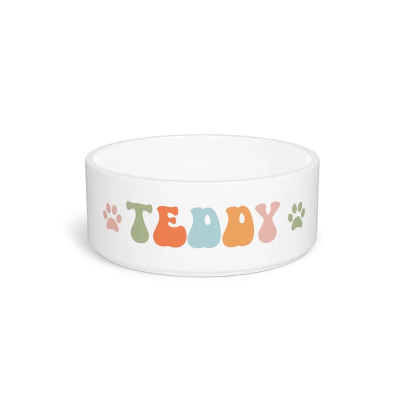Personalized Ceramic Dog Bowl