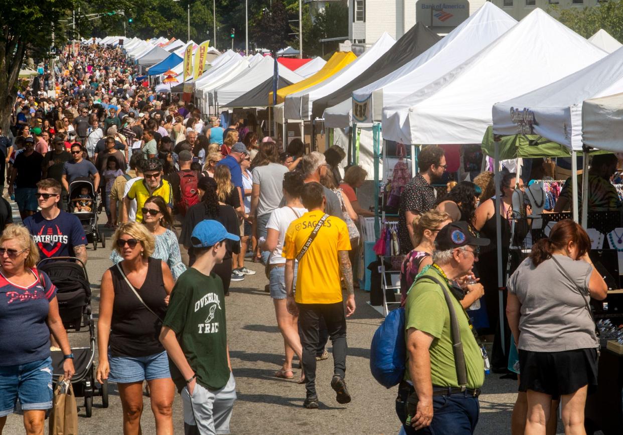 Artists and vendors lined Park Avenue for the stART on the Street festival Sunday in Worcester.