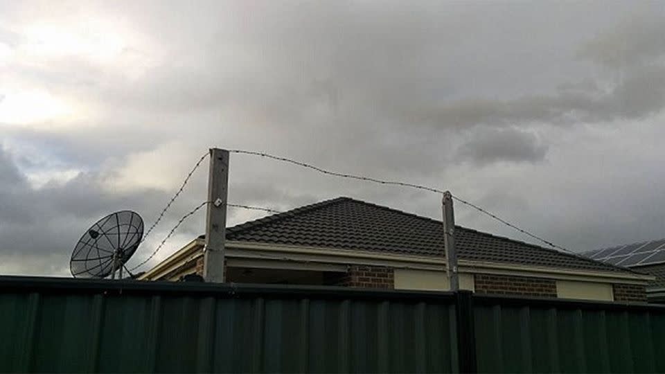 Terrified Melbourne homeowners are now fortifying their properties with barbed wire in fear of the Apex gang. Photo: Facebook