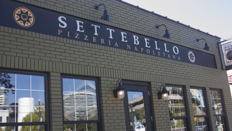 Exterior of Settebello Pizzeria Napoletana located in Salt Lake City, Utah. 