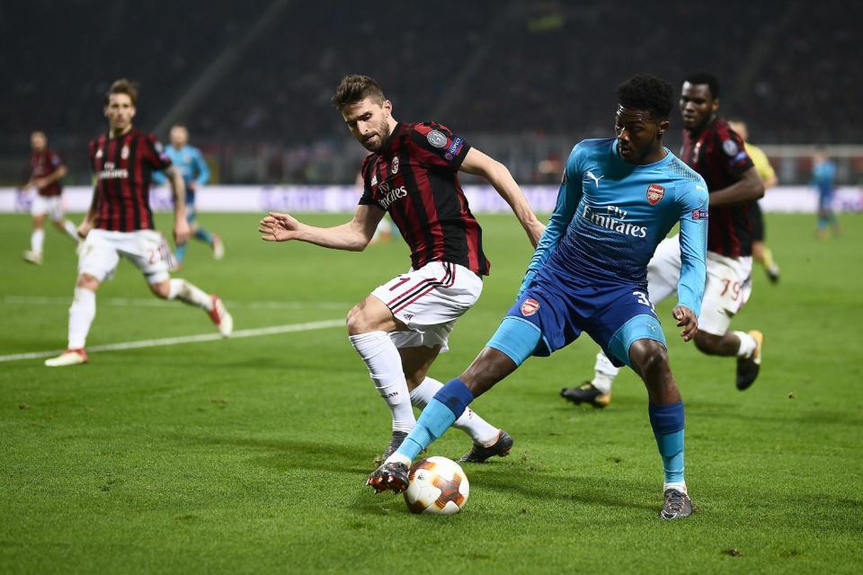 AC Milan were eliminated from last season's Europa League by Arsenal: AFP/Getty Images