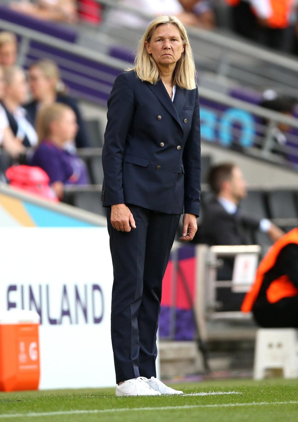 Finland head coach Anna Signeul has warned her players to be wary of Denmark (Nigel French/PA) (PA Wire)