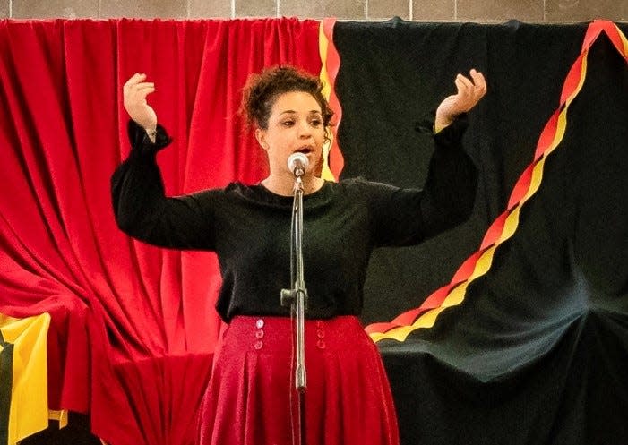 Melissa Mortenson of the Caliente Community Chorus performs during last year's Broadway for Brunch program at Piedra Vista High School. The annual fundraiser returns this weekend.