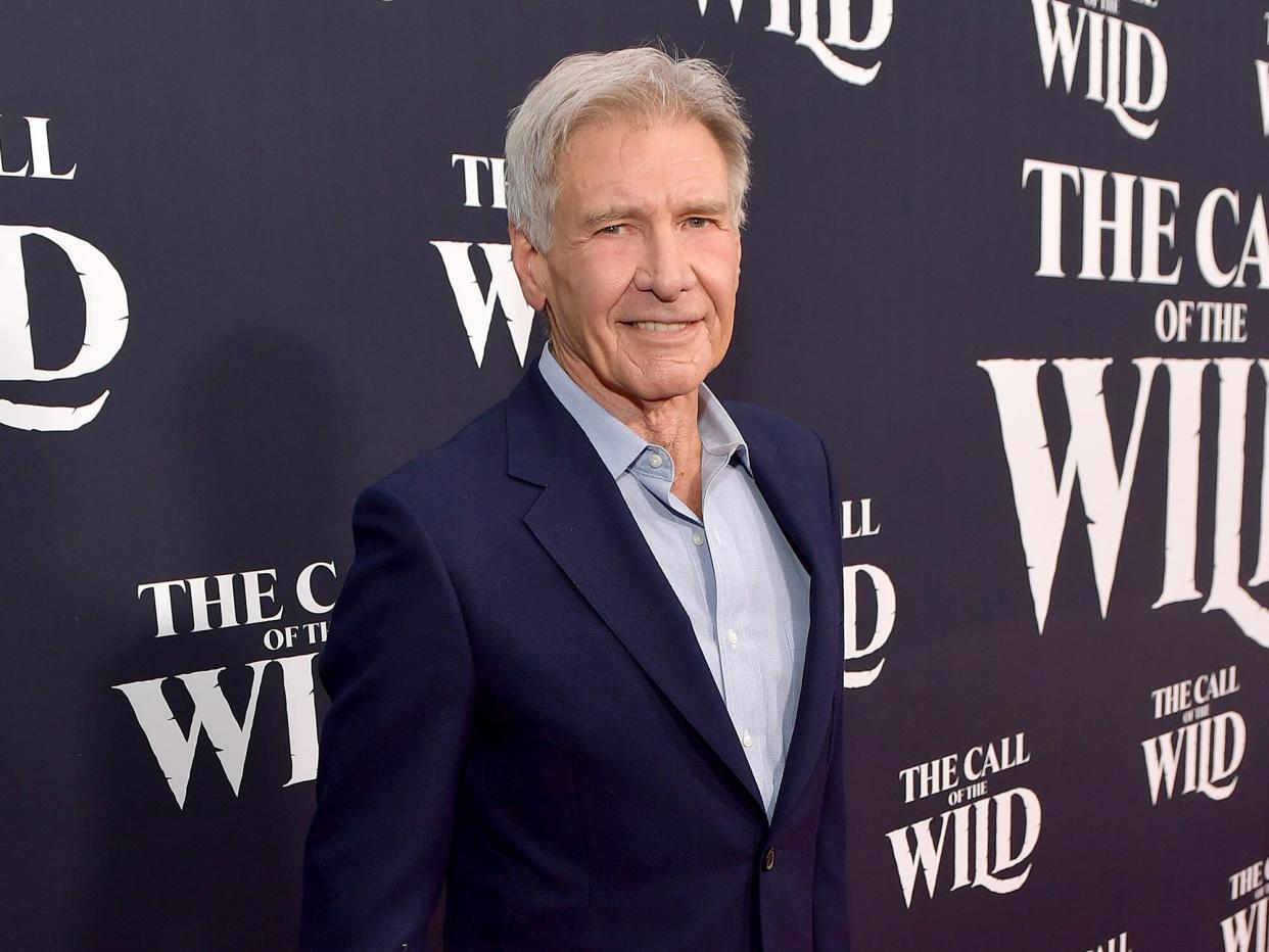 Harrison Ford attends the Premiere of 20th Century Studios' "The Call of the Wild" at El Capitan Theatre on February 13, 2020 in Los Angeles, California