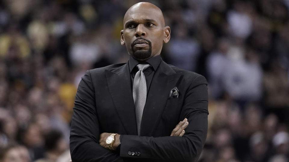 Jerry Stackhouse is an intriguing candidate to be the Raptors' next head coach. (Photo by Ed Zurga/Getty Images)