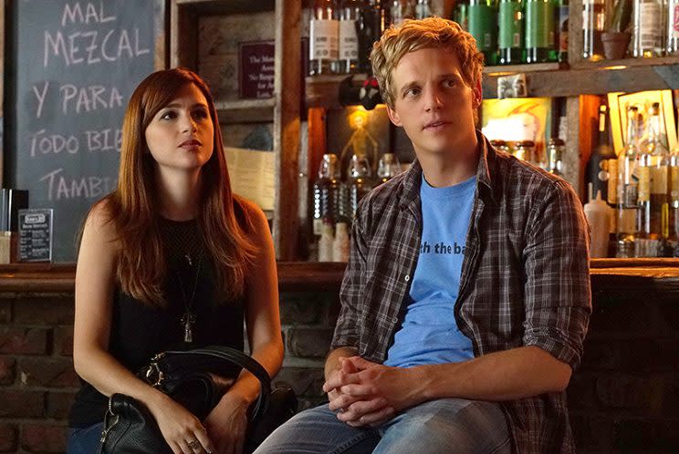 Aya Cash as Gretchen and Chris Geere as Jimmy in 'You're the Worst' (Credit: FX)